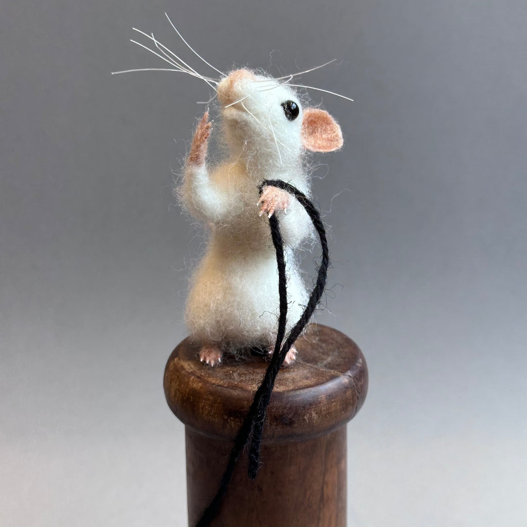 Needle Felted Mouse ‘Mimi on a Bobbin’