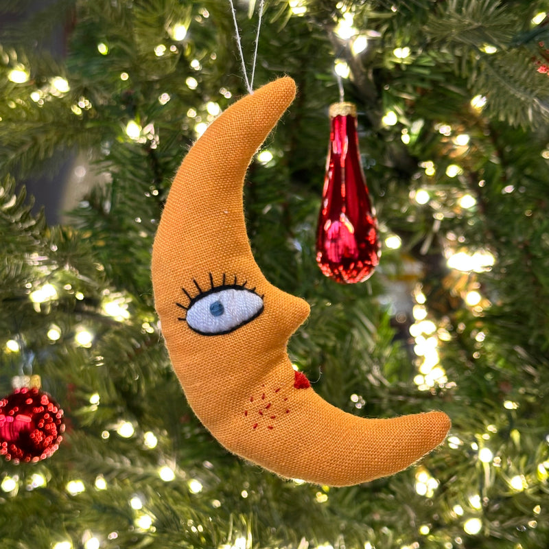 Hand Stitched - Crescent Moon