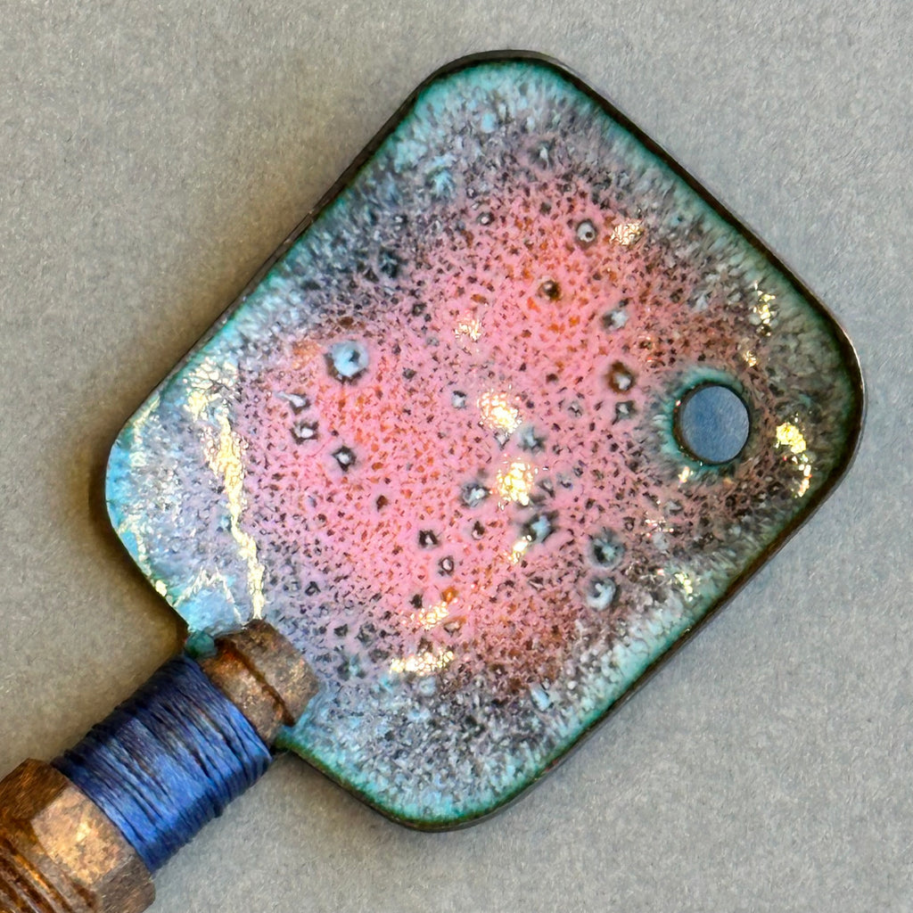 Decorative Enamel Spoon 'Old Rusty Hollow Bolt’