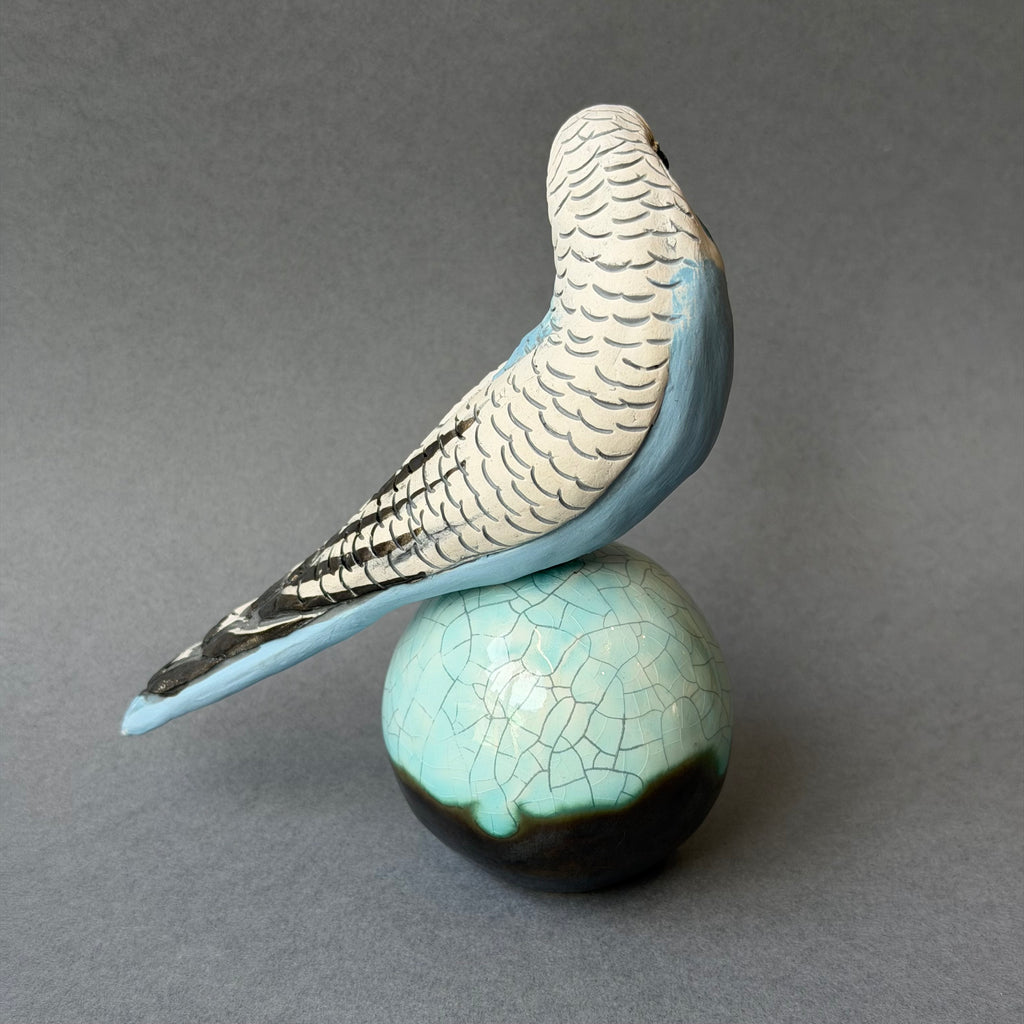 Ceramic Budgie - Single on a Ball - Large