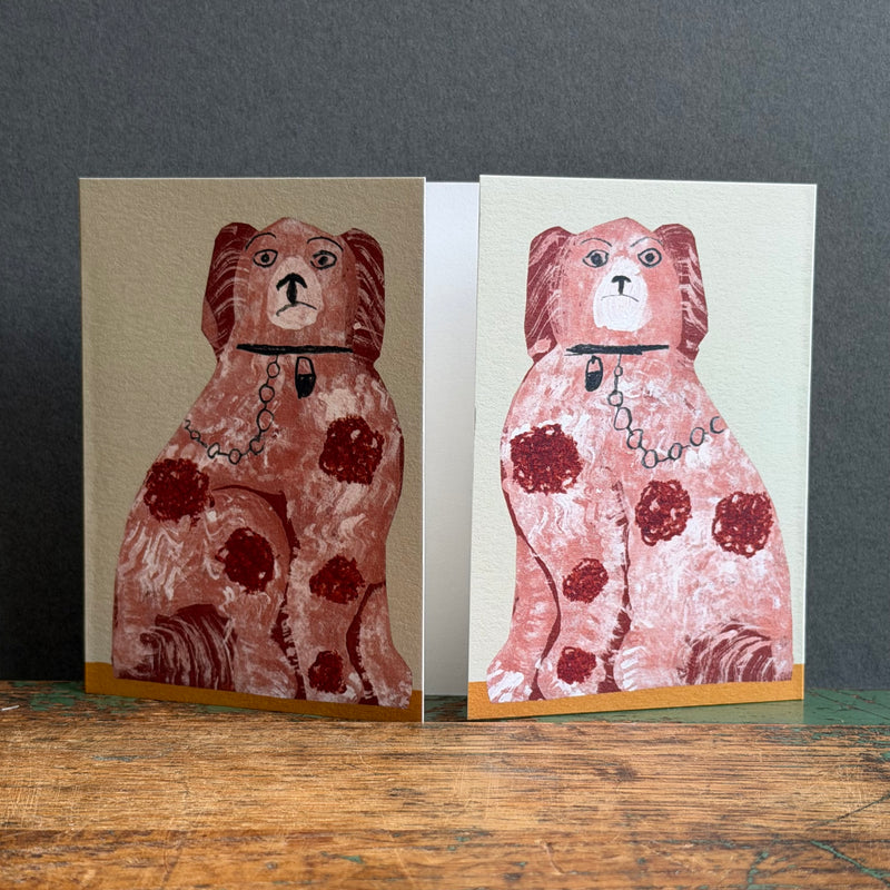 Greeting Card - Mantel Dogs