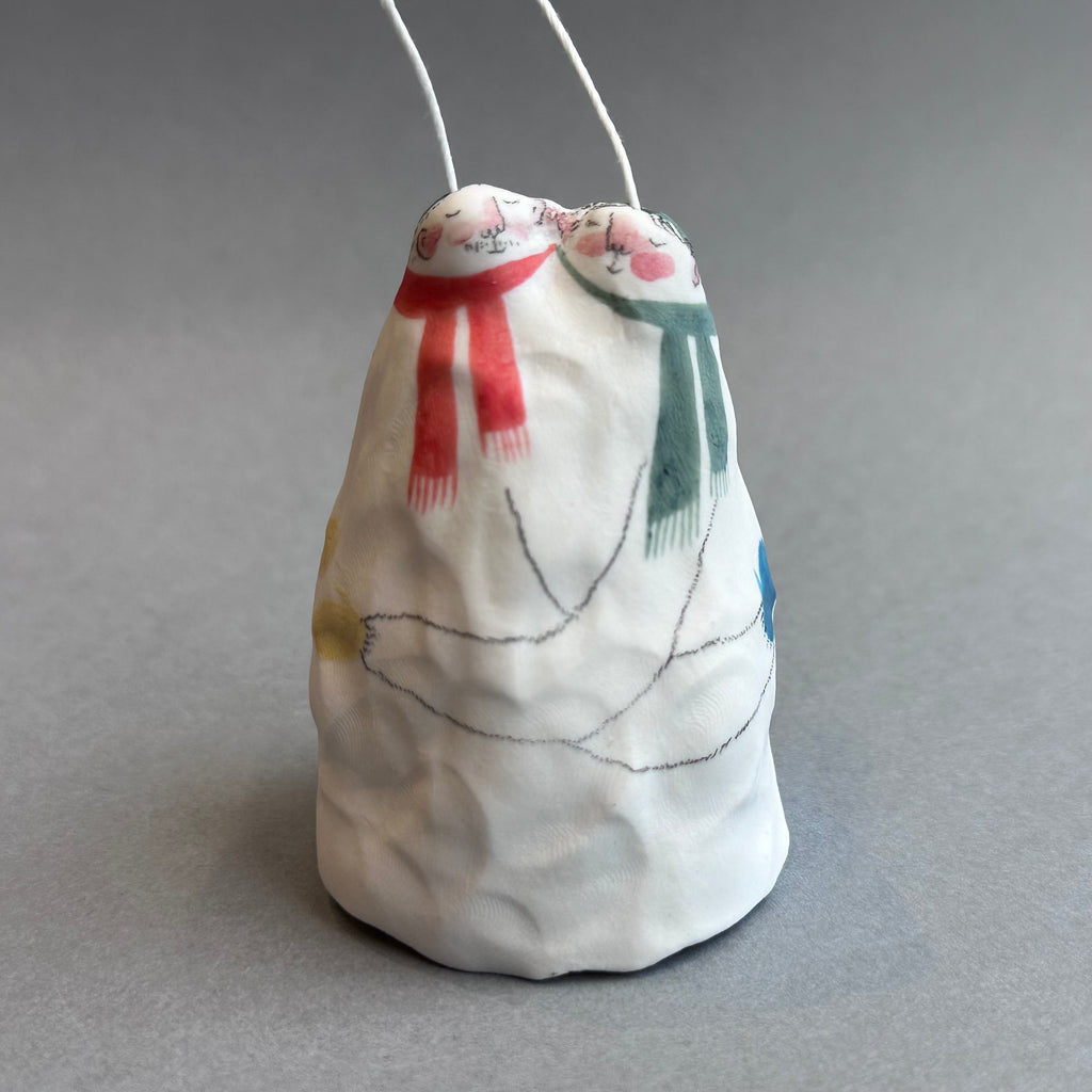 Porcelain Jingle Bauble - Hugs #1