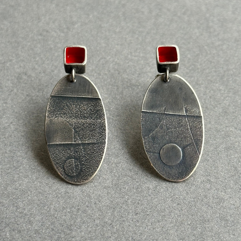 Earrings Collage Drop Studs