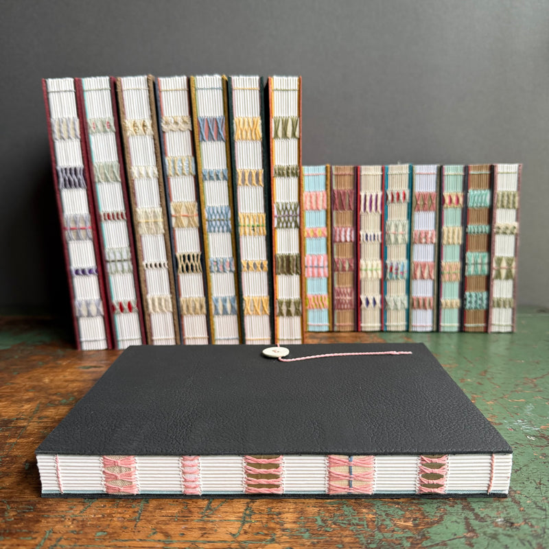 Exposed Spine Notebook [Large] - Charcoal