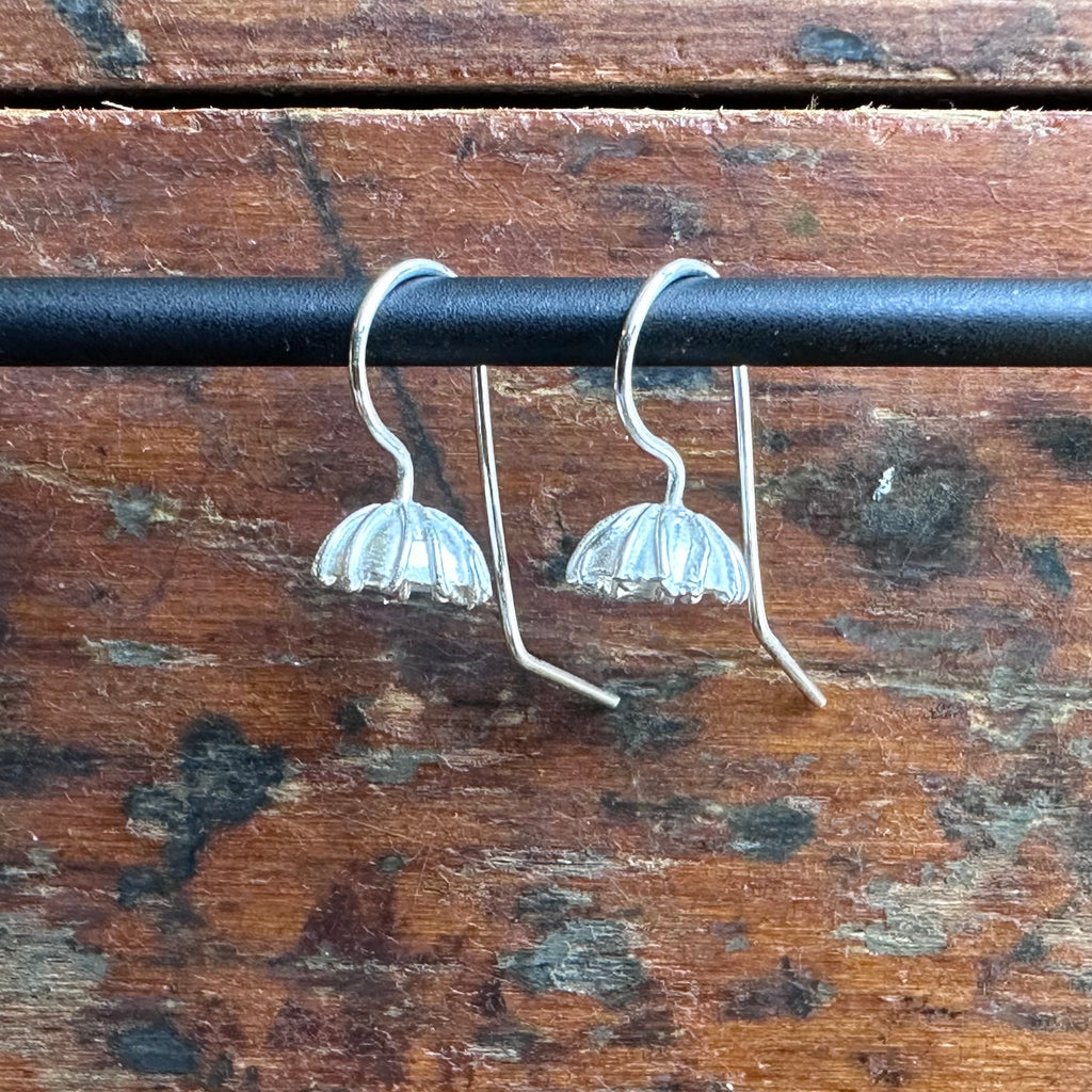 Poppy Seed Drop Earrings - Silver