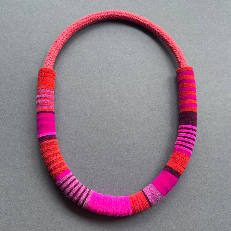 Colour Block Necklace 'Mulberry'