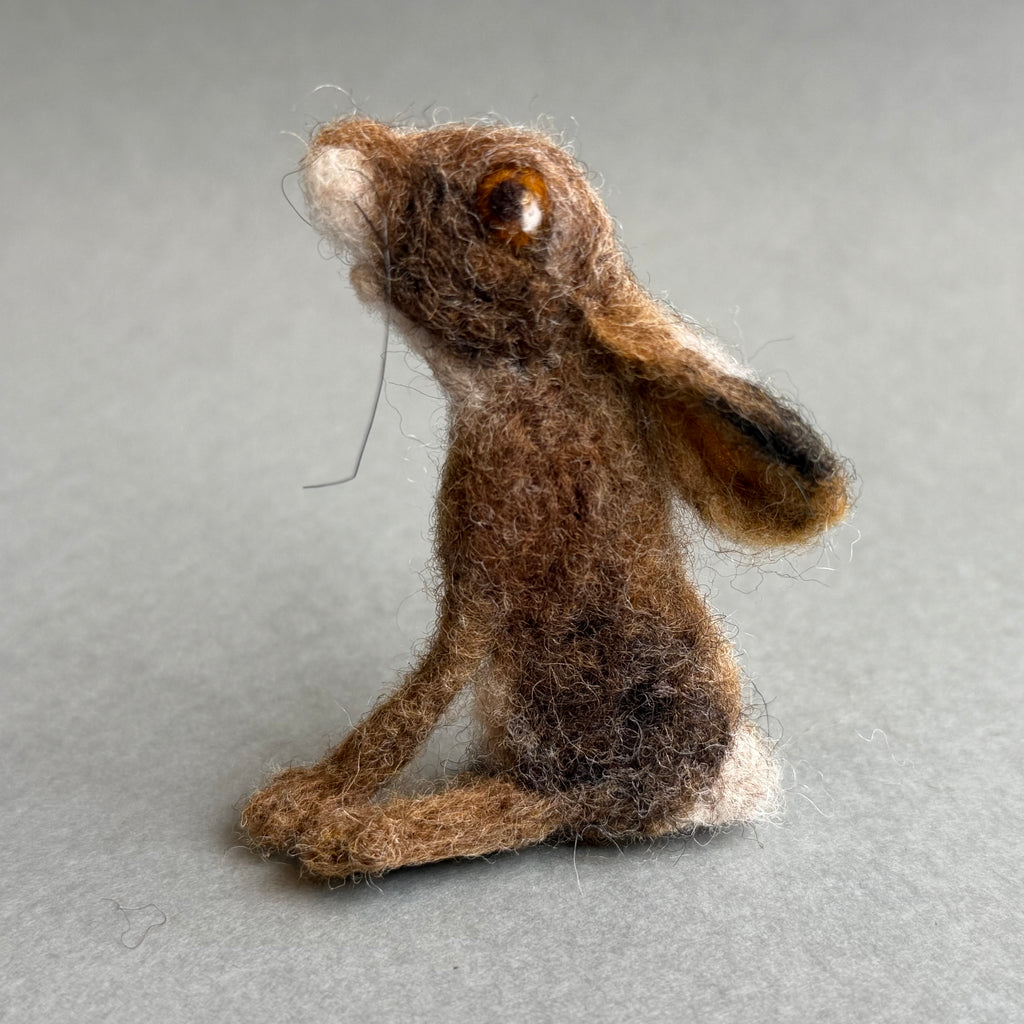 Needle Felted ‘Hare Brooch’