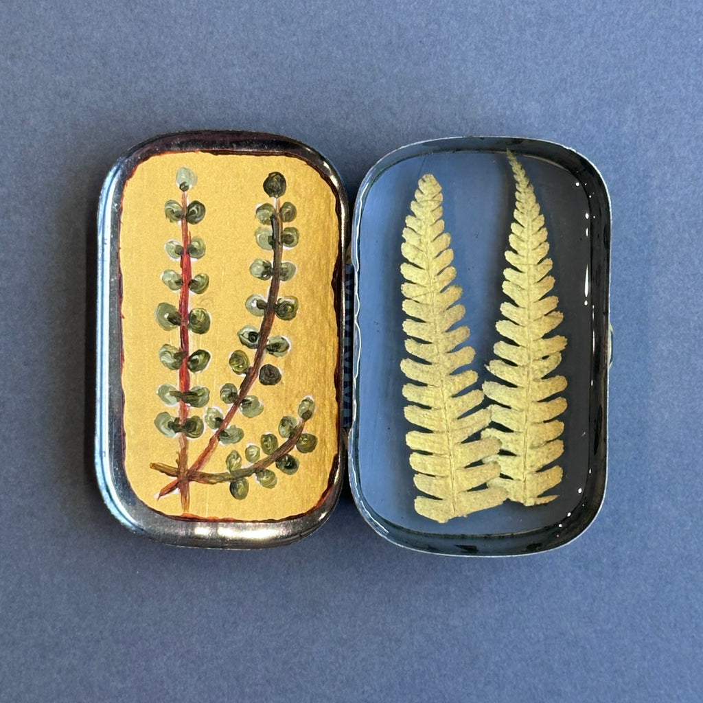 Mixed Media - Small Fern Tin #364