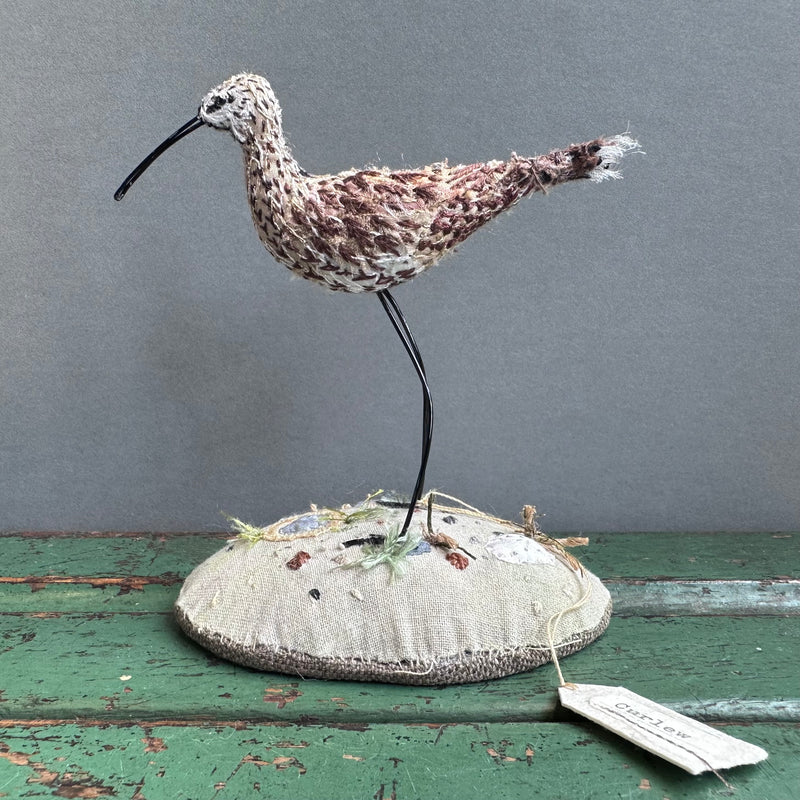 3d Embroidered Bird - Curlew