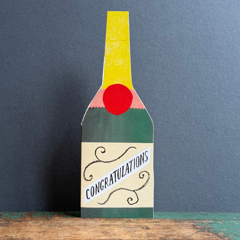 Bottle Shaped Card - Congratulations