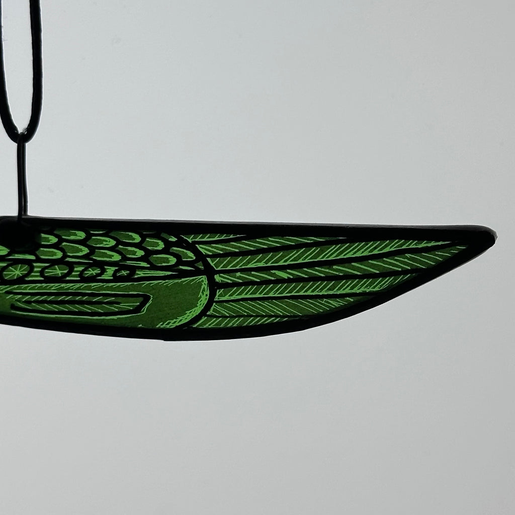 Stained Glass ‘Small Fish’ (Green) #B