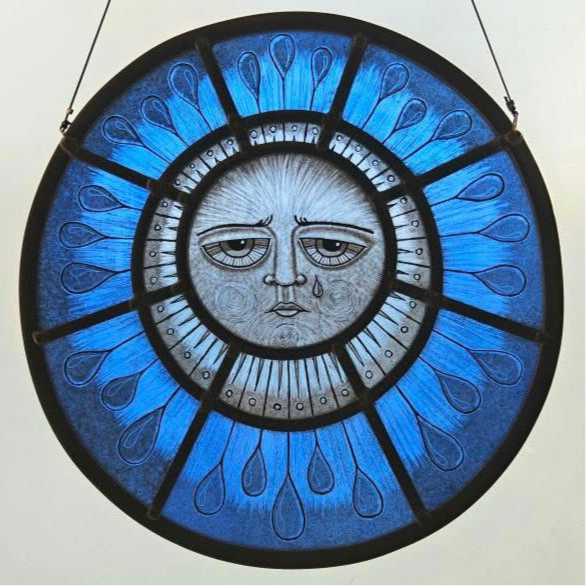 Stained Glass - Large - Blue Moon