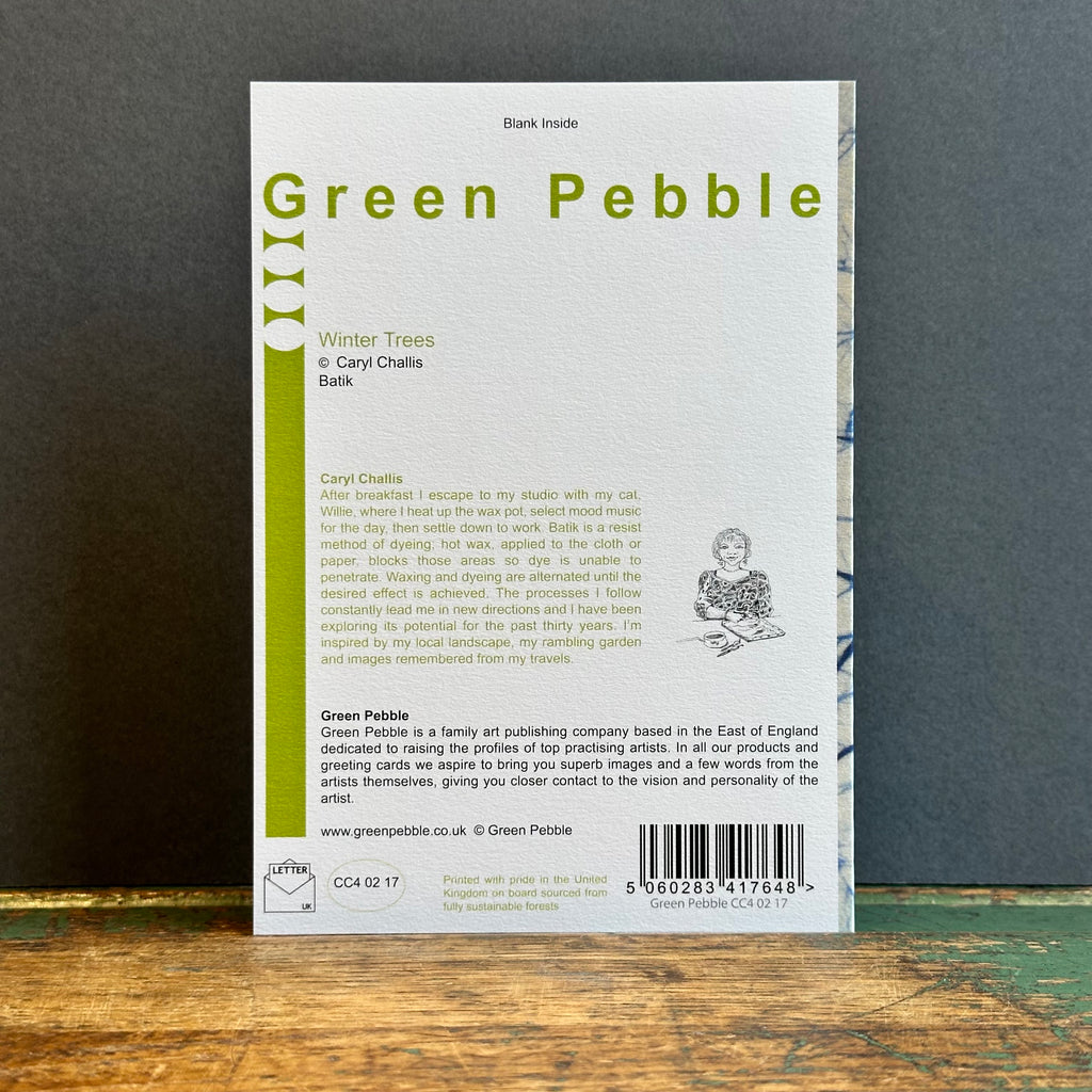 Green Pebble G/Card - Caryl Challis - Winter Trees