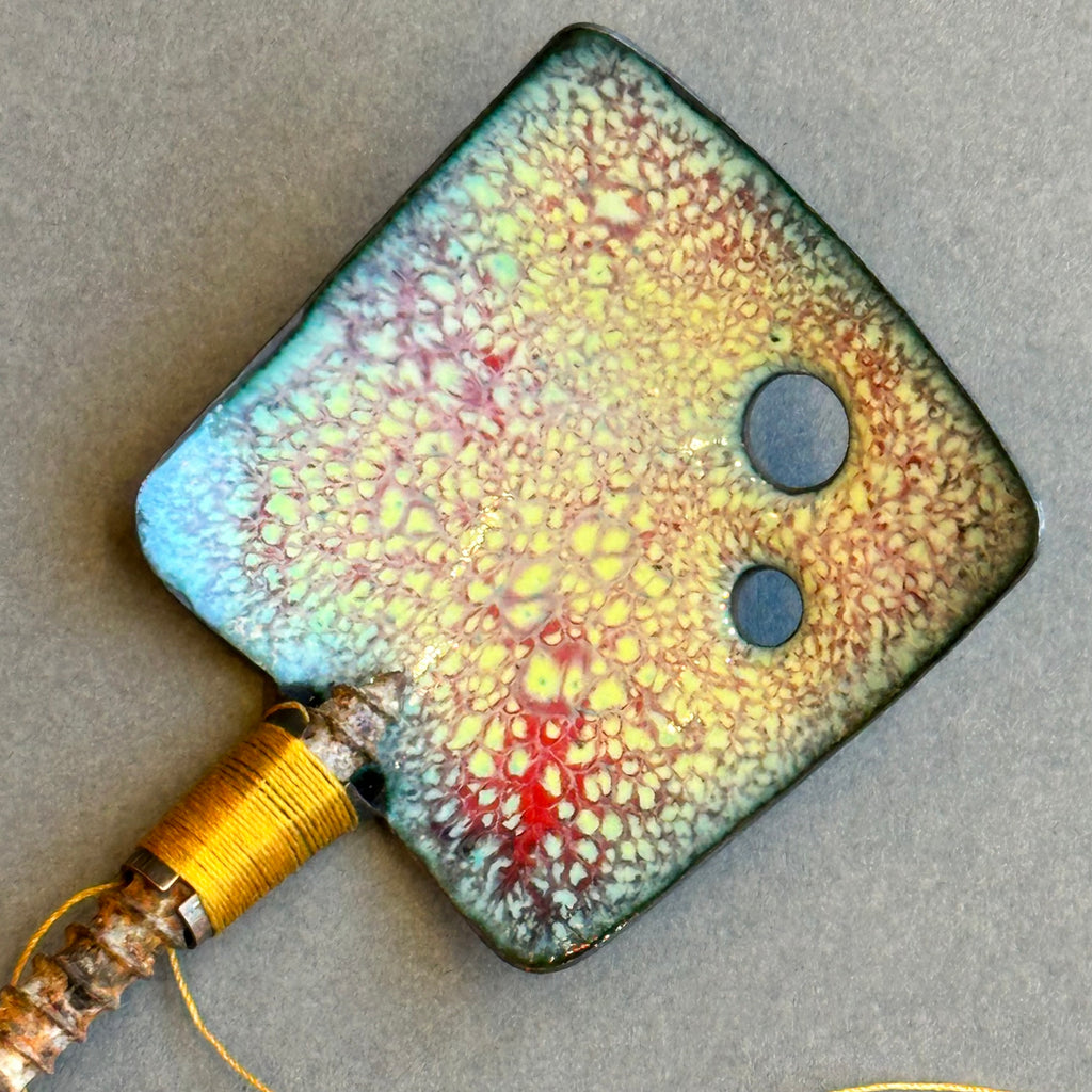 Decorative Enamel Spoon 'Long Chunky Screw’