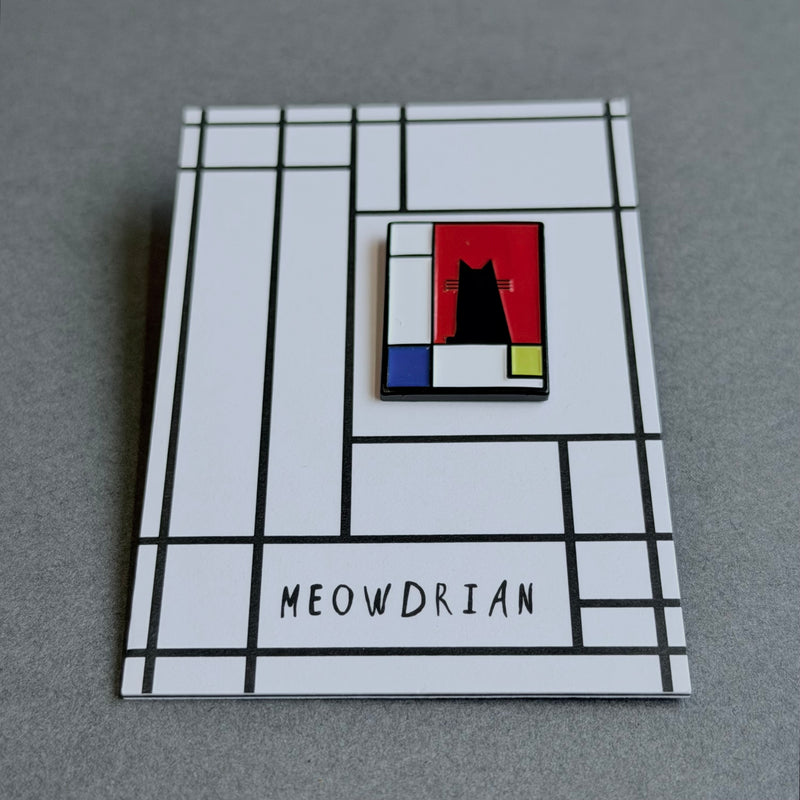 Enamel Cat Pin - Artist - Meowdrian