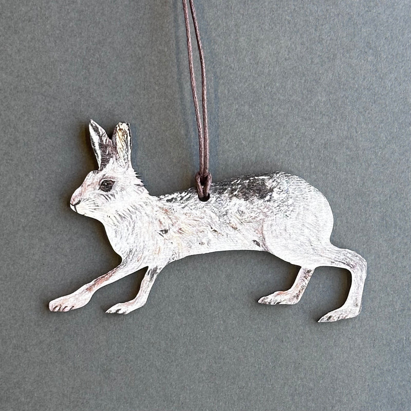 Wooden Decoration - Mountain Hare