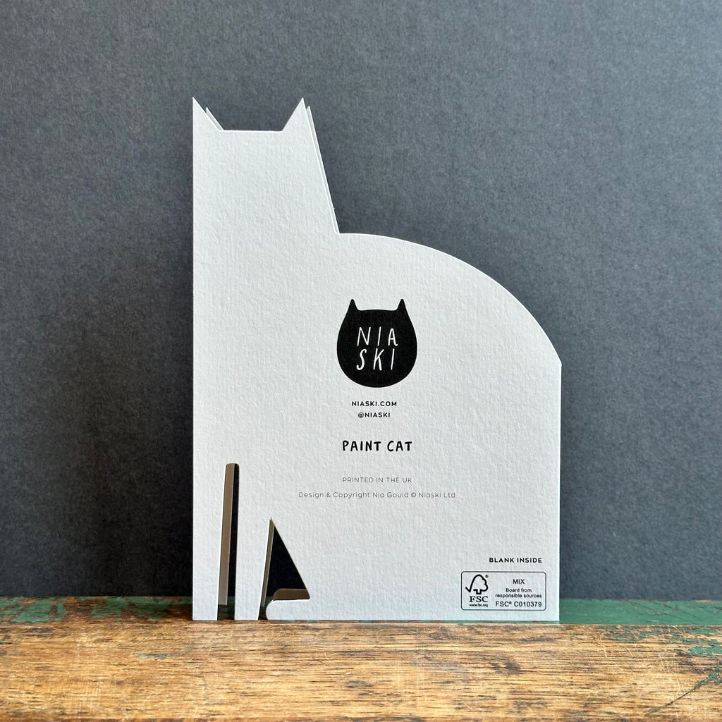 Cut Out Cat G/Card - Niaski - Paint Cat