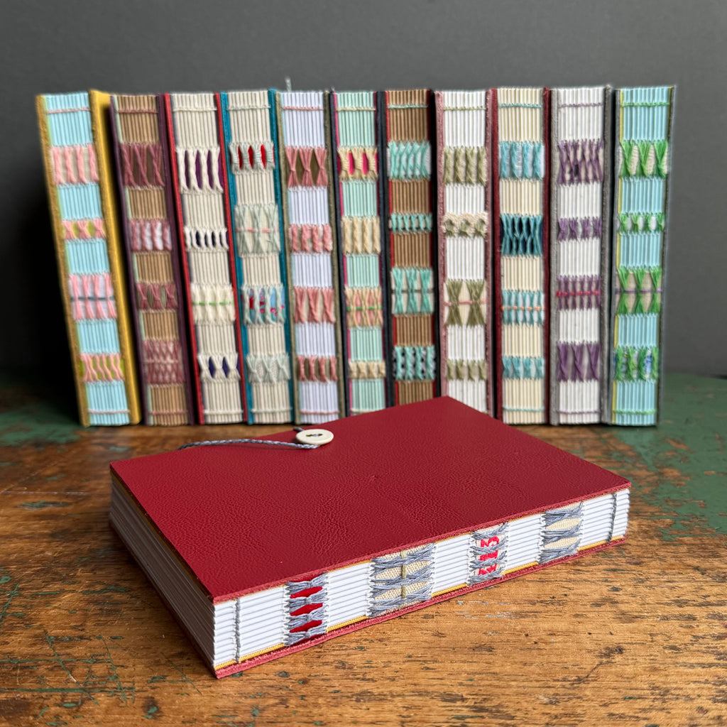 Exposed Spine Notebook [Medium] - Cardinal #B