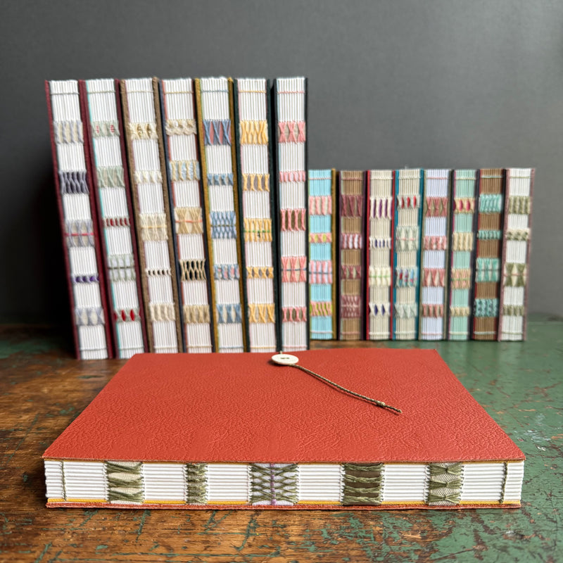 Exposed Spine Notebook [Large] - Tomato