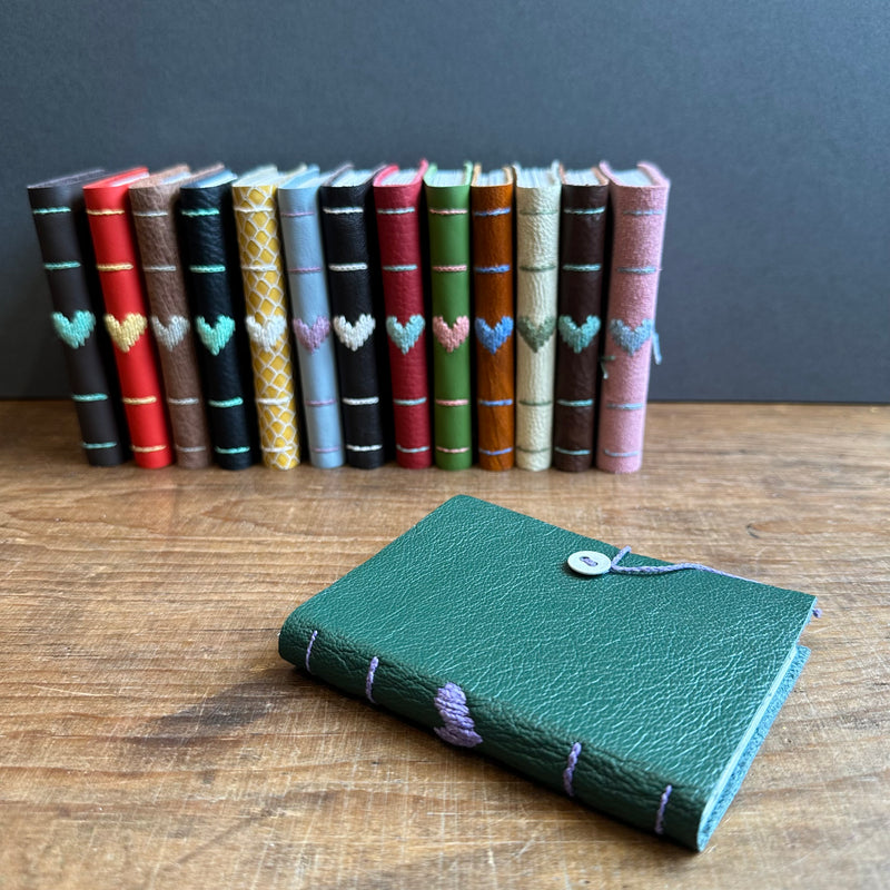 Darned Heart Notebook [Small] Forest Green