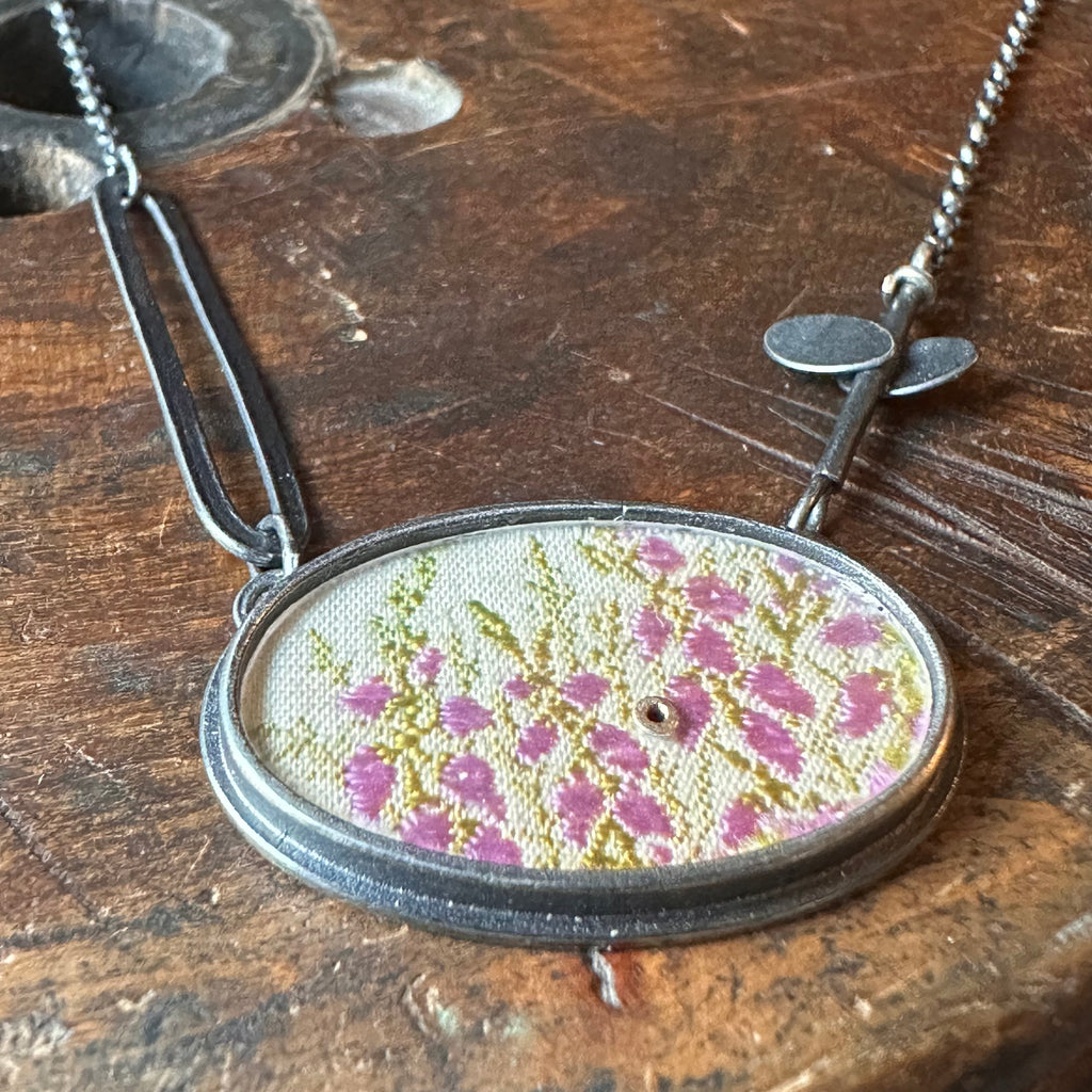 Silk Oval, Lozenge + Overlapping Ovals Necklace  [Kensita Heather]