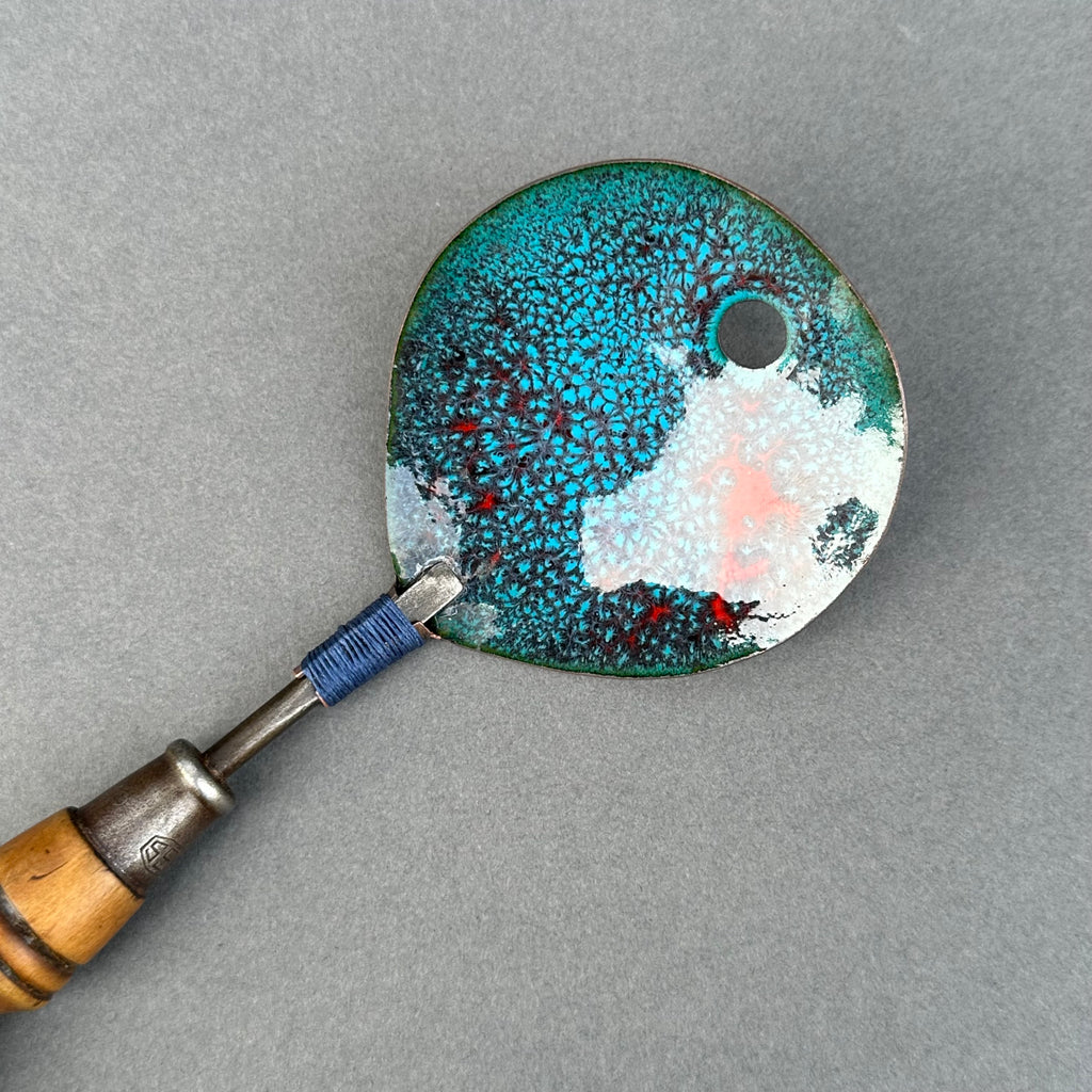 Decorative Enamel Spoon 'Small Wooden Handled Screwdriver’