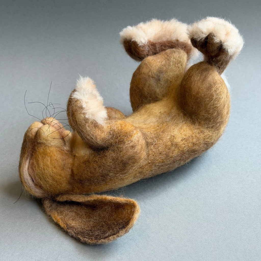 Needle Felted Rabbit Sleeping ‘Dorcas’