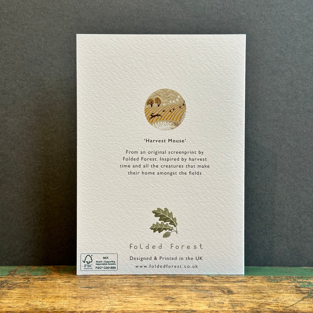 G/Card - Folded Forest - Harvest Mouse