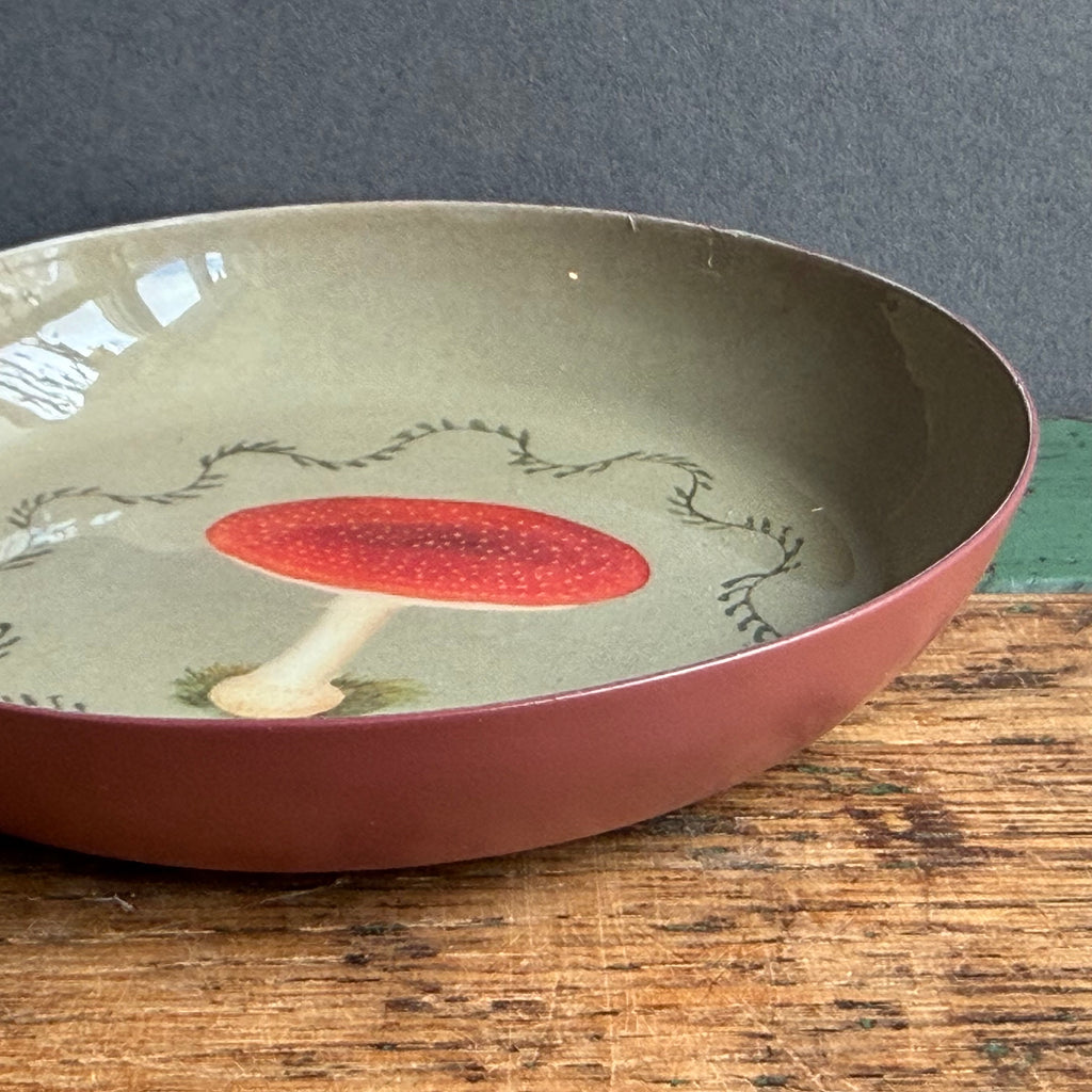 Enamel Tray - Small Round - Fungi