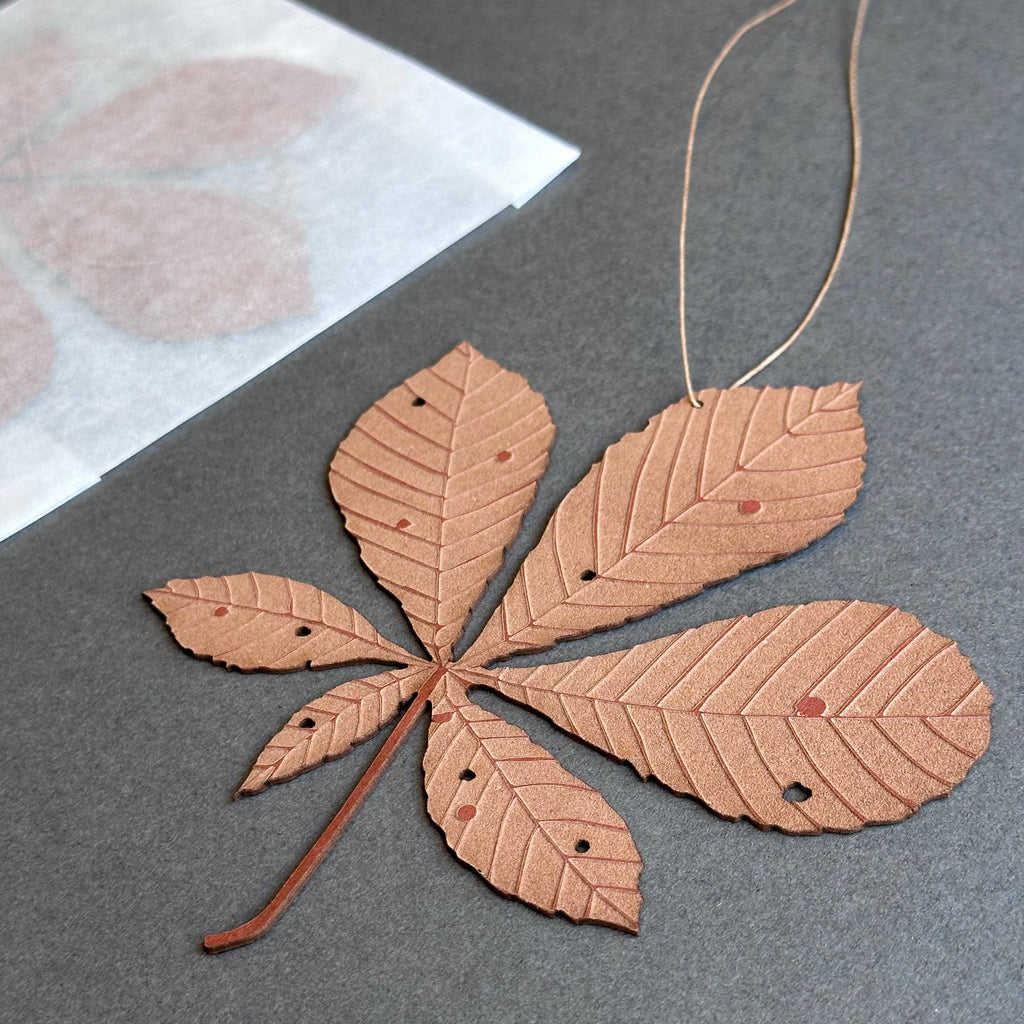 Single Horse Chestnut Leaf - Rust