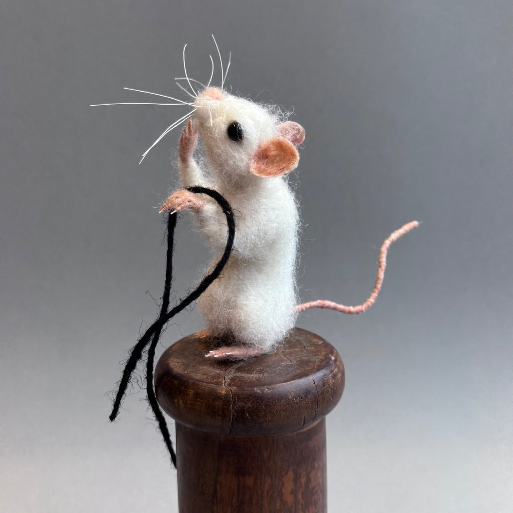 Needle Felted Mouse ‘Mimi on a Bobbin’