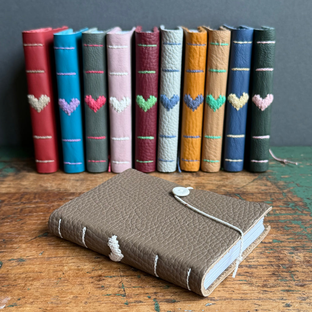 Darned Heart Notebook [Small] - Sepia
