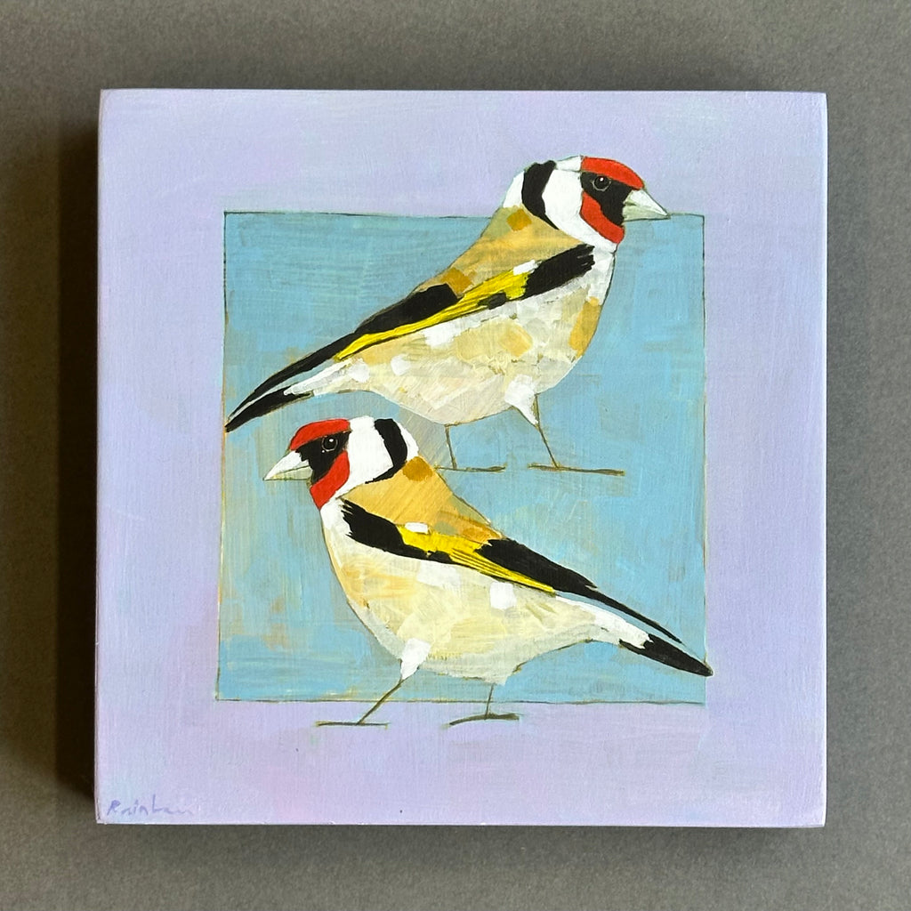 Acrylic on Board - ‘Two Gold Finches’