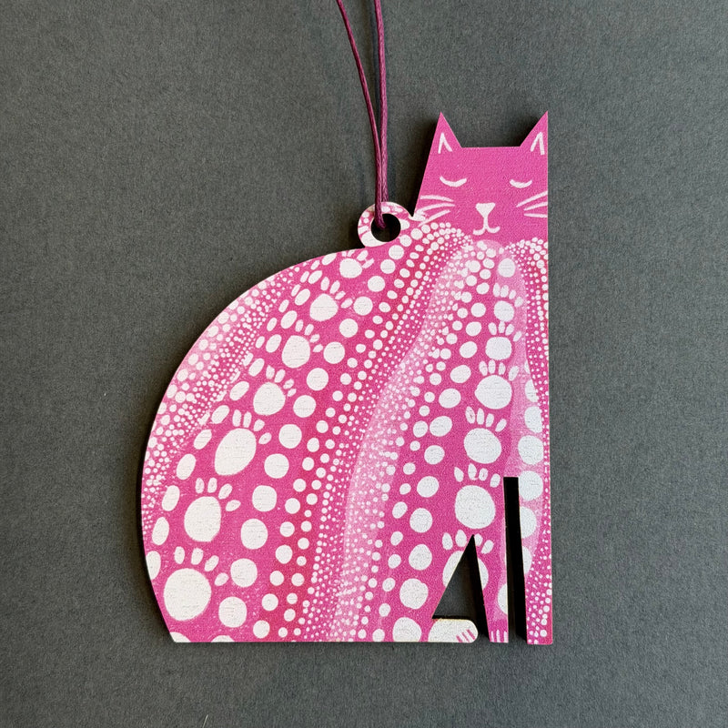 Wooden Cat Decoration - Artist - Yayoi Catsama