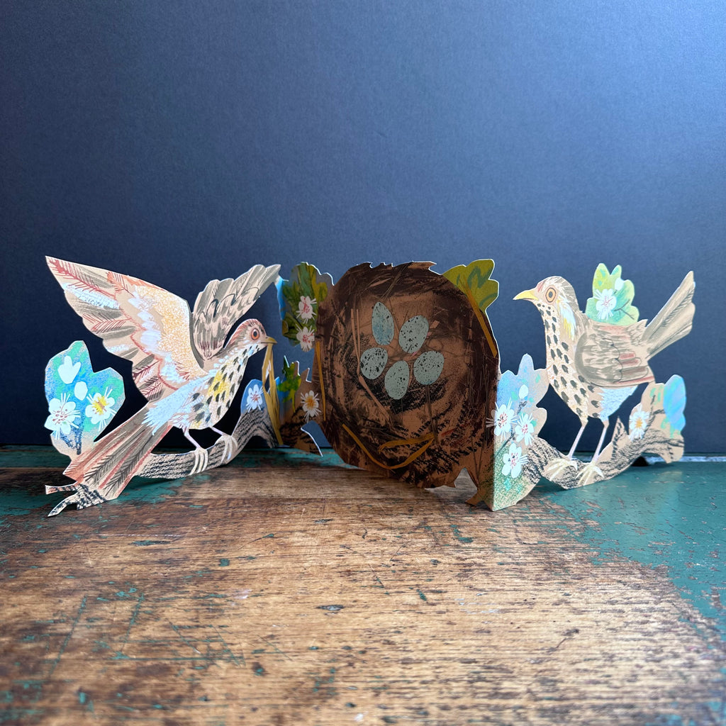 Tri Fold Card - Mark Hearld - Thrush Nest