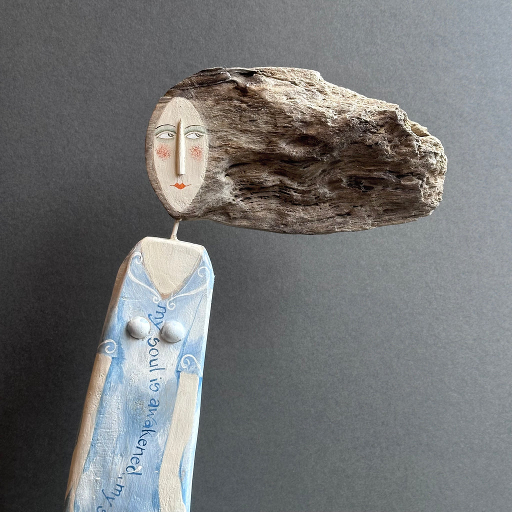 Brontë Quote ‘My Soul is Awakening’ Driftwood Sculpture