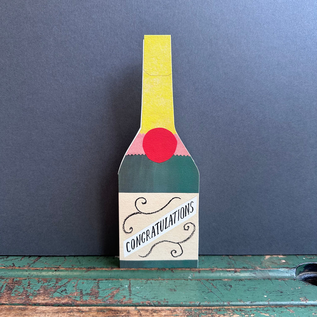 Bottle Shaped Card - Congratulations