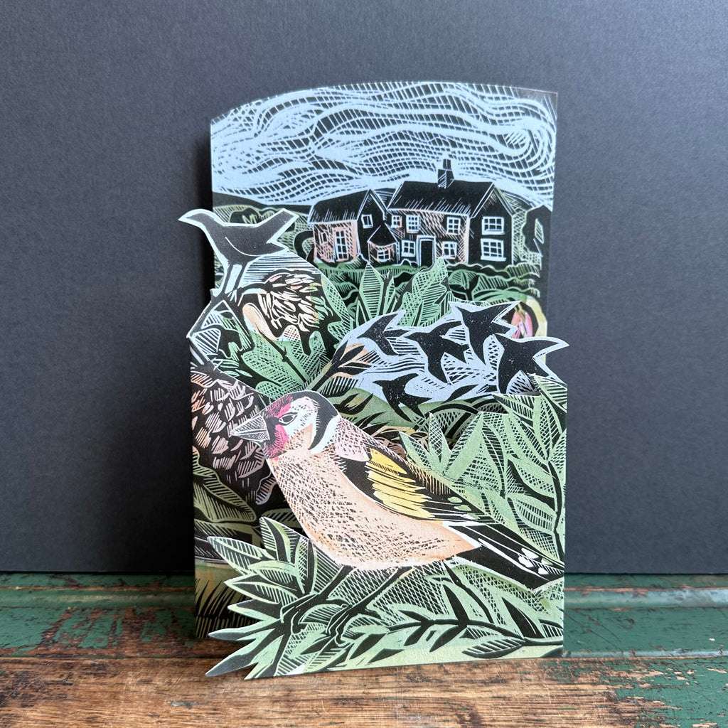 Die-Cut Card - Angela Harding - Garden Birds