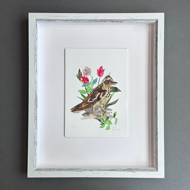 Original Collage - Skylark - Framed