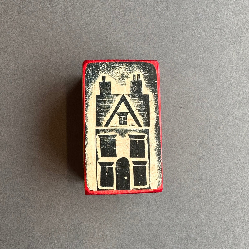 Collagraph Block ‘House’ Navy/Blue/Red