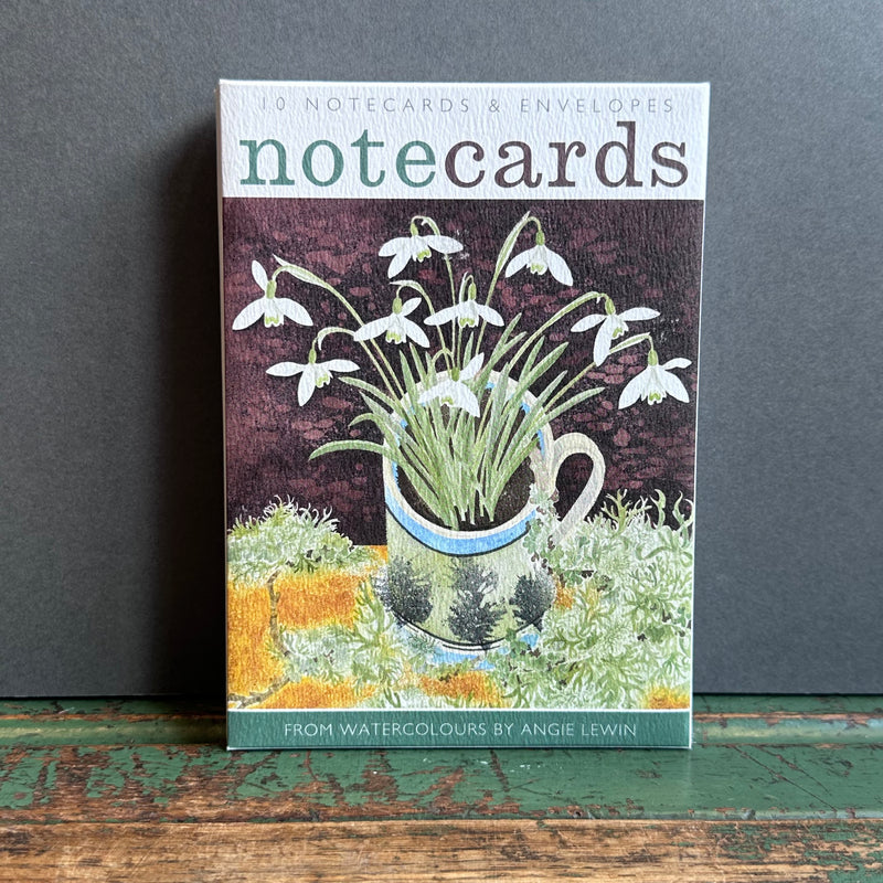 Notecards - Angie Lewin - Snowdrops and Ferns/Snowdrops & Lichen