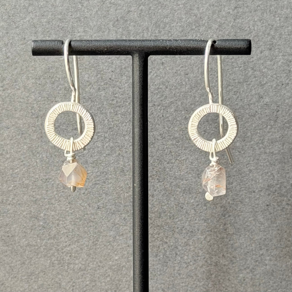 Drop Earrings Silver & Sapphire