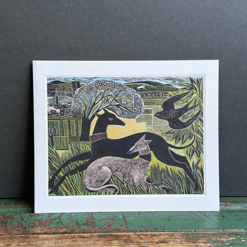 G/Card - Angela Harding - Two Yorkshire Whippets