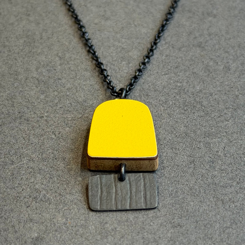 Minimalist Stripe Pendant Yellow