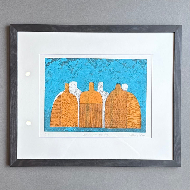 Etching - Conversation #7 Trio - Framed