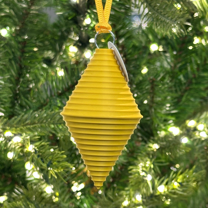 3D Printed Bauble - Custard - Diamond