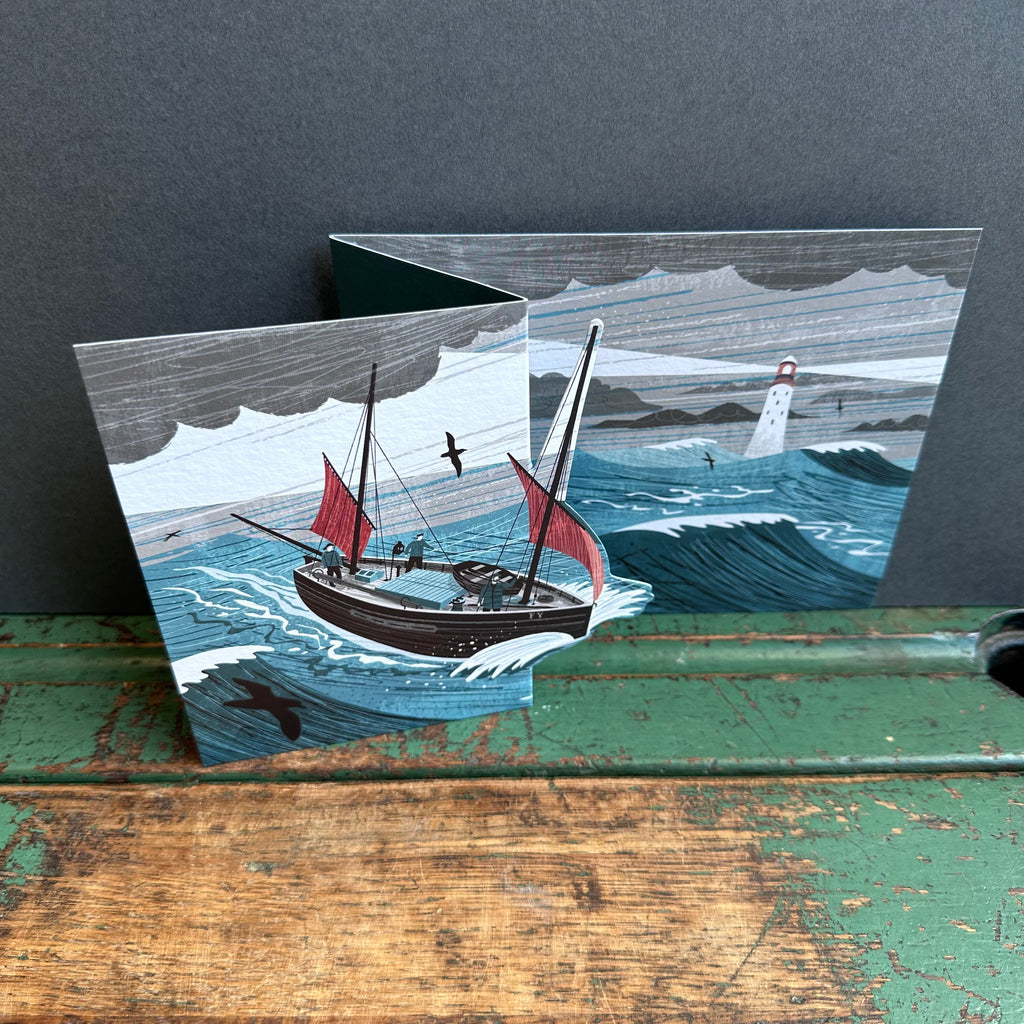 Die-Cut Card - Matt Johnson - Lugger in a Storm