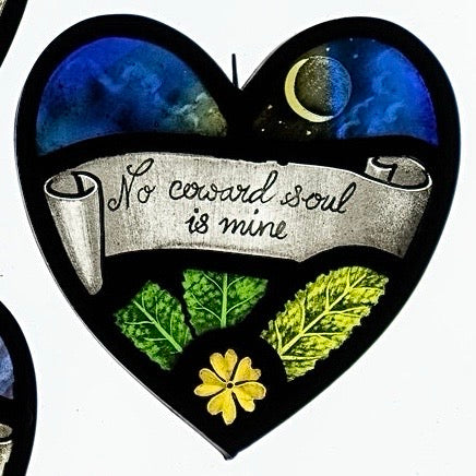 Stained Glass Heart Panel ‘Bronte Heart’