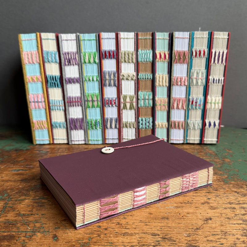 Exposed Spine Notebook [Medium] - Plum