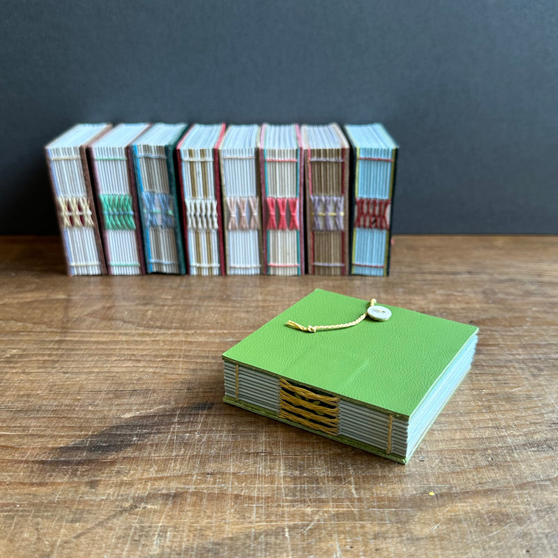 Recycled Leather Notebook [Tiny] Green